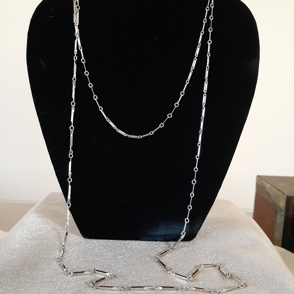 1/2 Price Marked Silver Tone Link Necklace